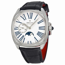 Zenith Elite Heritage Star Moonphase Silver Dial Brown Leather Ladies Watch 16.1925.692/01.C725