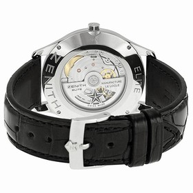 Zenith Elite Silver Dial Stainless Steel Black Leather Automatic Men's Watch 03.2010.681/02.C493