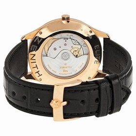 Zenith Heritage Ultra Thin Black Dial 18kt Rose Gold Black Leather Men's Watch 18201068121C493