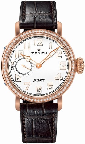 Zenith Pilot Automatic White Dial Ladies Watch 22.1930.681/31.C725