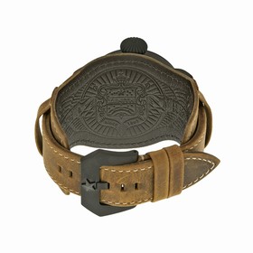 Zenith Pilot Montre d Aeronef Type 20 GMT Automatic Black Dial Calfskin Leather Men's Watch 96243169321C738